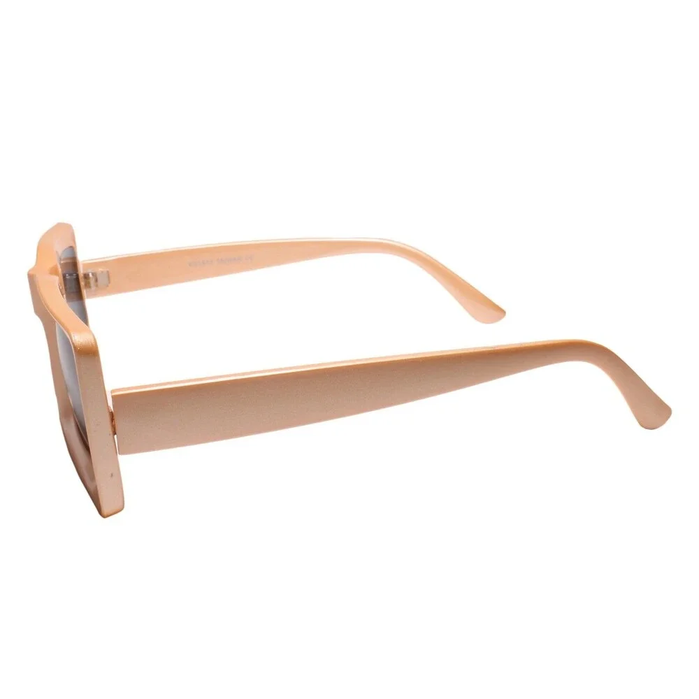 Rectangle Sunglasses Brown Frame 90’s Vintage Fashion Narrow Square Frame